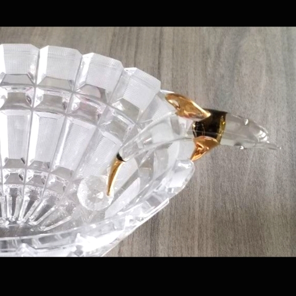 Vintage Oblong Etched 24% Lead Crystal Bowl - Picture 11 of 11